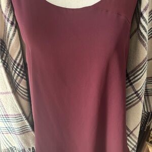 Elegant Maroon Women's Blouse Beautiful Dressy Scalloped Bottom Final Sale